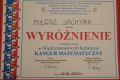 Wyróżnienie w Międzynarodowym Konkursie „Kangur Matematyczny 2021”